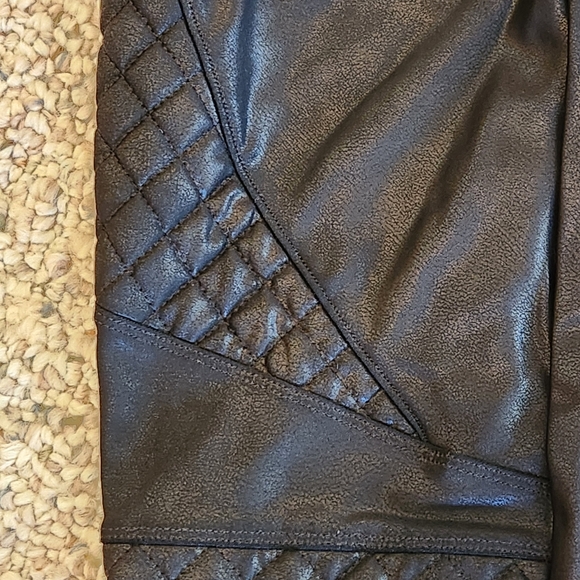 Spanx Moto Faux Leather Leggings Size Small Color black - Picture 7 of 12